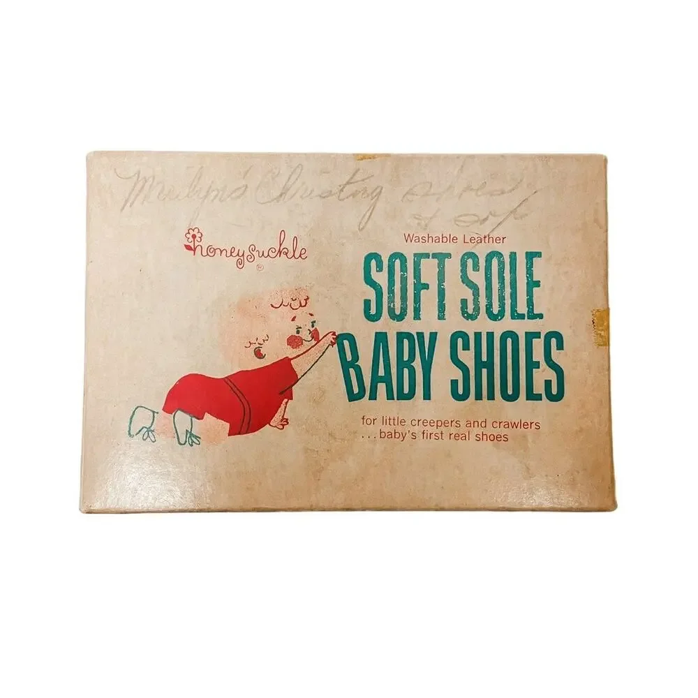 Vintage HoneySuckle Soft Sole Baby Shoes Size 1 Sears Roebuck & Co.